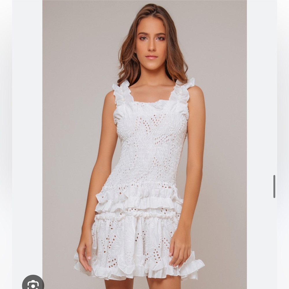 Waimari Alfresco Eyelet Mini Dress White - Picture 5 of 5
